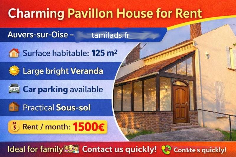 அழகான வீடு வாடகைக்கு Charmant Pavillon lumineux avec véranda — 2/2