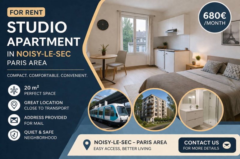 🏠 Studio à louer | 20m² | 680€ — 1/1