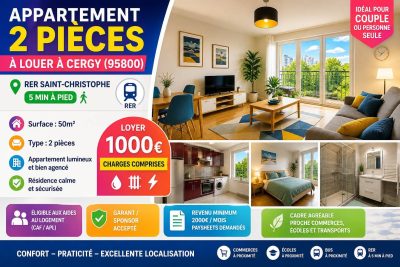 50m² வீடு வாடகைக்கு | APPARTEMENT 2 PIÈCES À LOUER