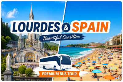சுற்றுலா அழைத்து செல்கிறோம் 🚌 லூர்து மாதா & Spain அழகிய கடற்கரை