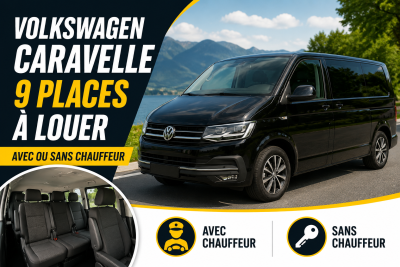 9 (places)பேர் பயணிக்கக்கூடிய Volkswagen Caravelle வாடகைக்கு உள்ளது -Volkswagen Caravelle 9 places à louer