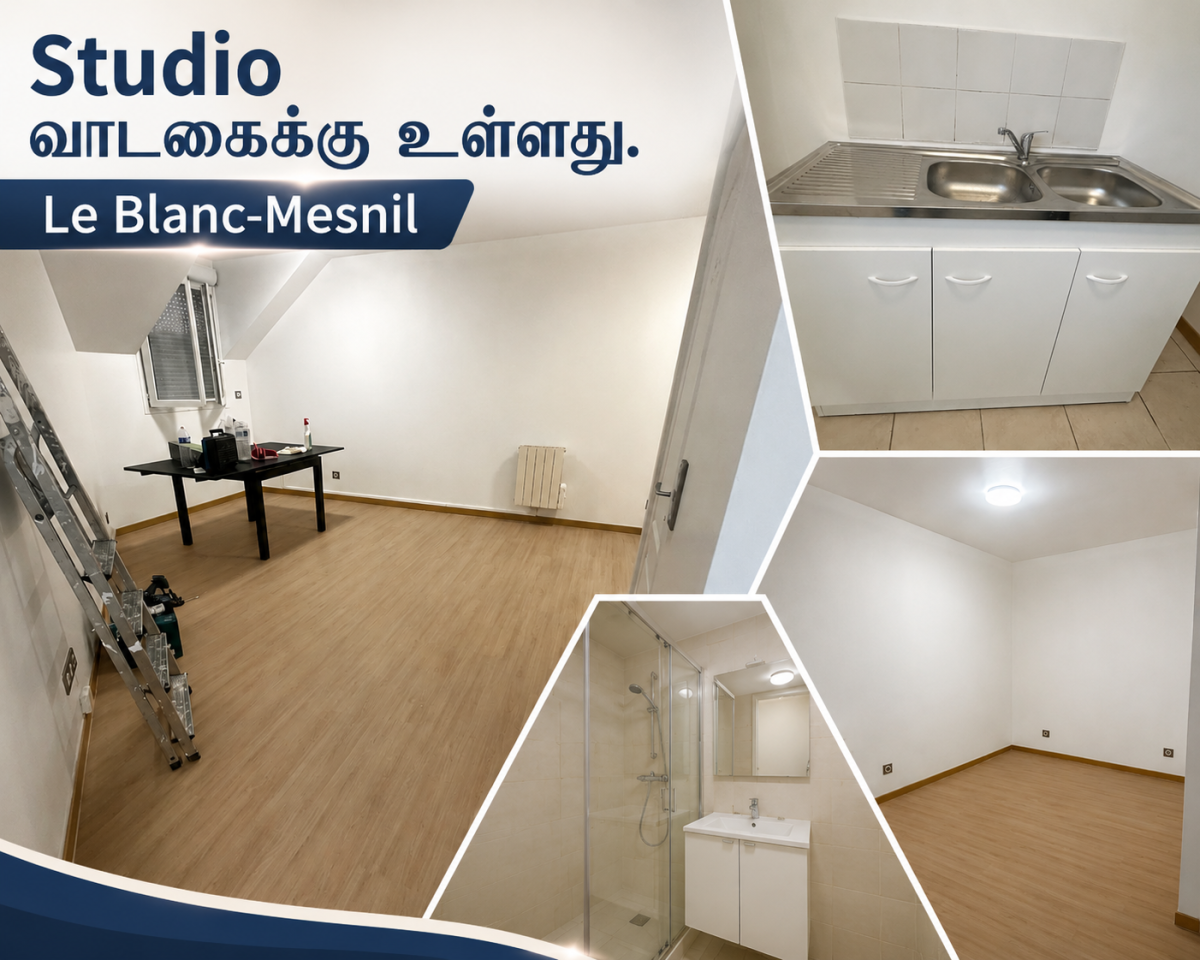 🏠 Studio வாடகைக்கு  உள்ளது 29m² à Louer — 1/2