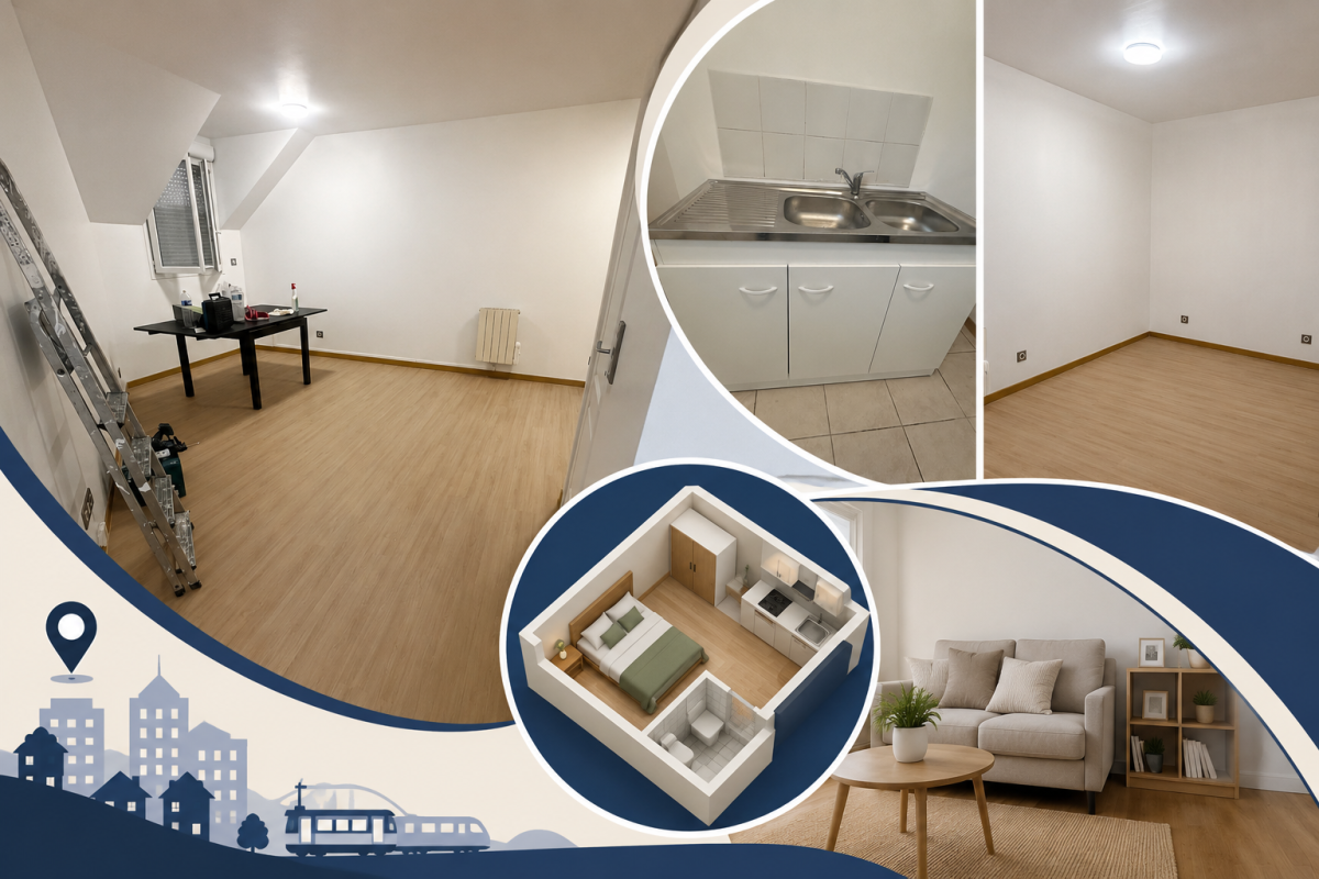 🏠 Studio வாடகைக்கு  உள்ளது 29m² à Louer — 2/2