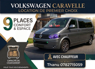Location caravelle 9 places avec chauffeur