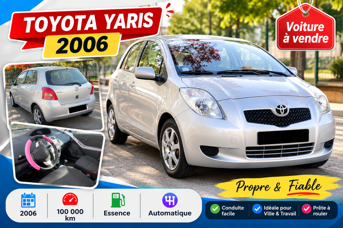 🚗Toyota Yaris கார் விற்பனைக்கு |  Toyota Yaris Automatique – Voiture à vendre — 1/2