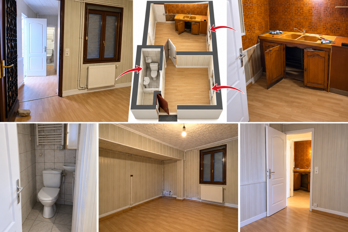 🏠 2 Pièces வீடு வாடகைக்கு – 35m² | 650€ | Le Bourget – Sarcelles — 3/3