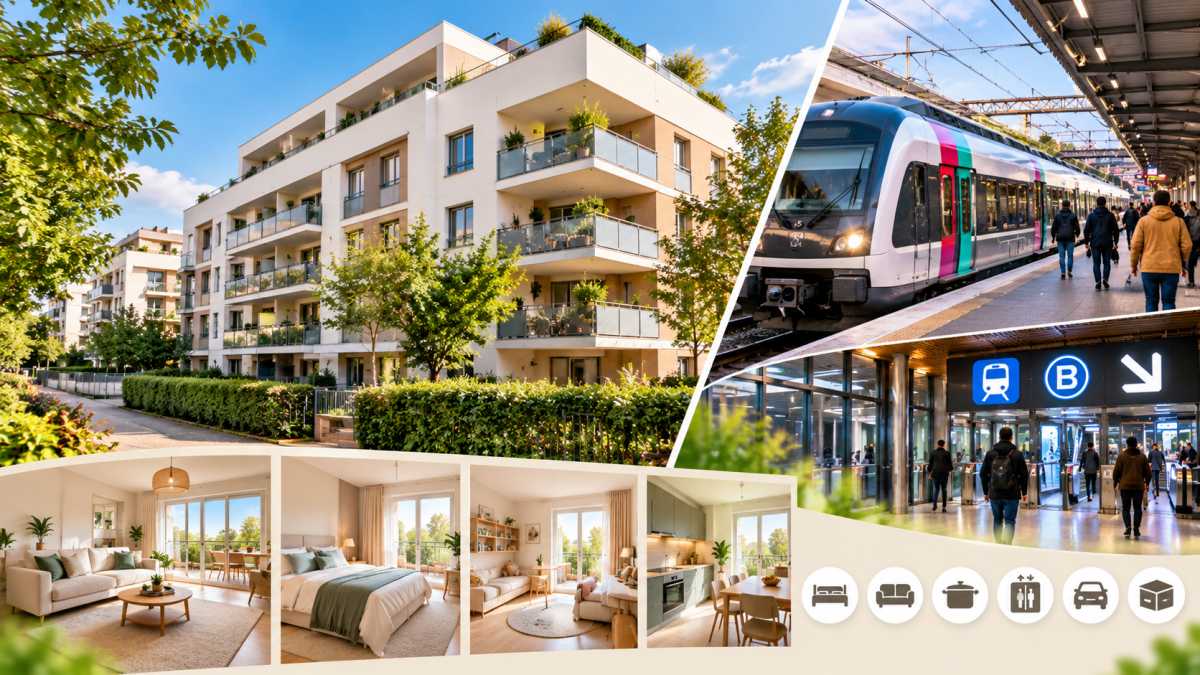 RER B பகுதியில் 4 Pièces வீடு வாடகைக்கு – 100m² — 2/2